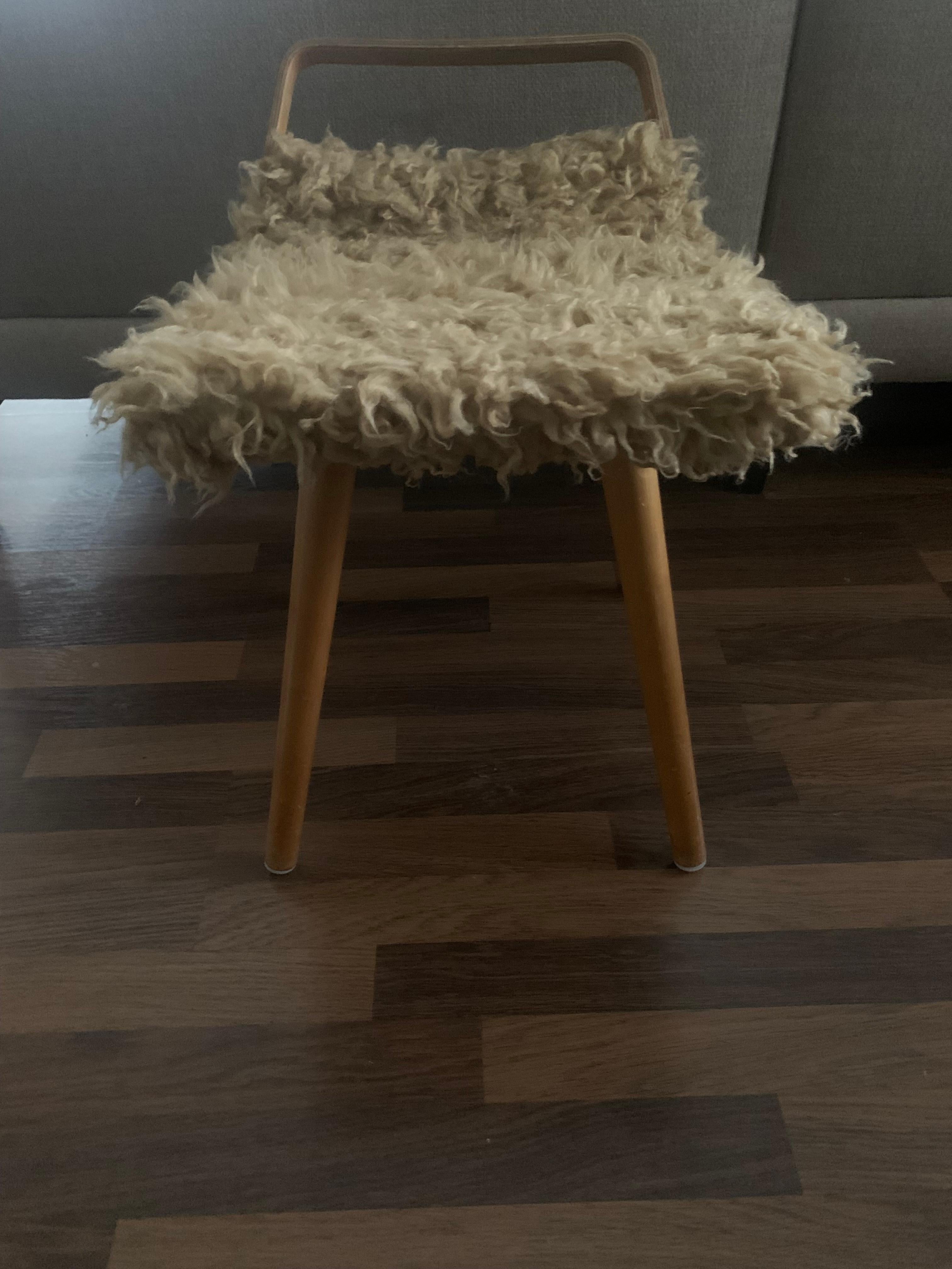 Scandinavian Modern Finnish stool -1900 Birch For Sale