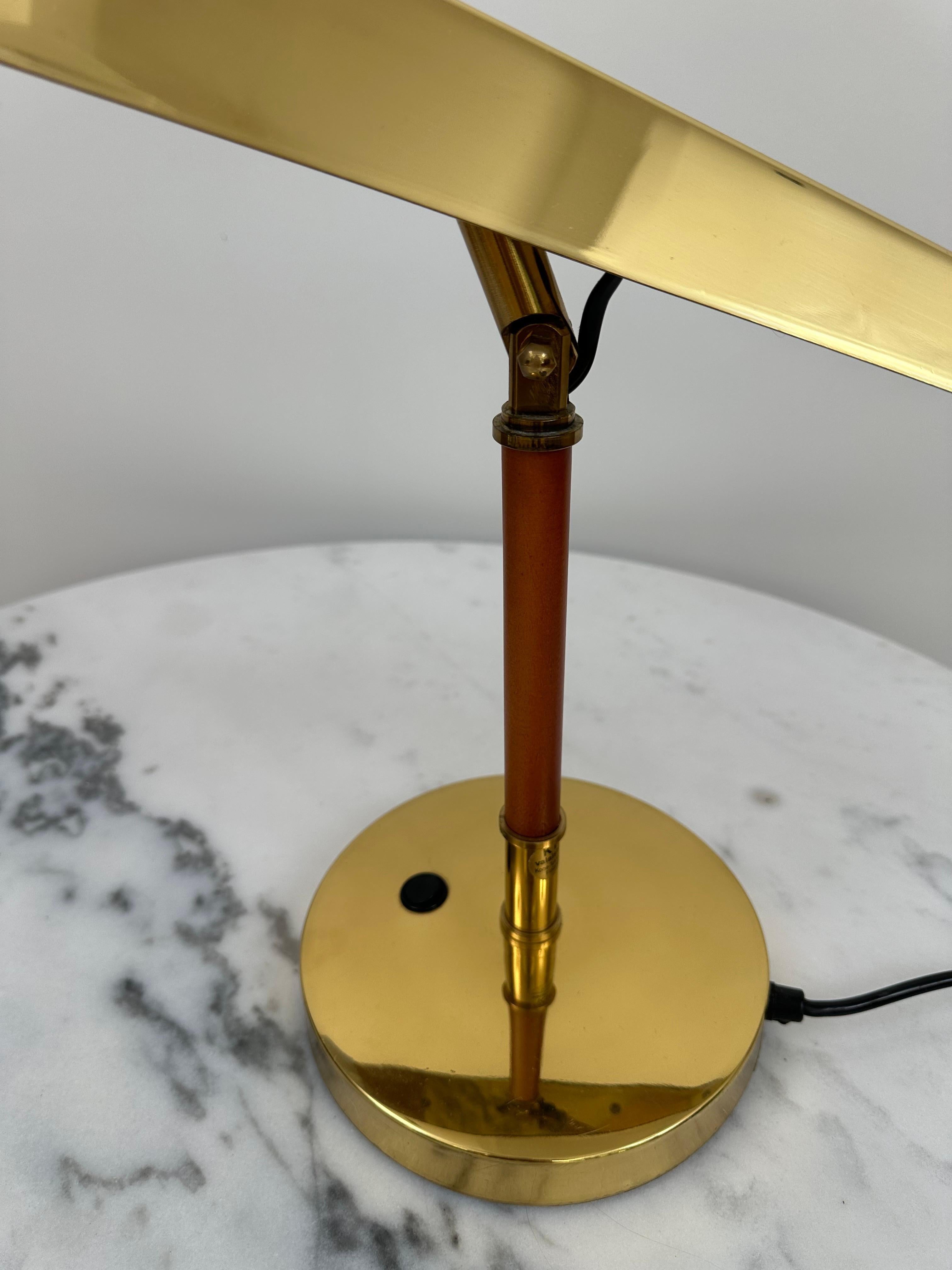Brass Finnish Table Lamps by KT Valaistus 1970’s For Sale