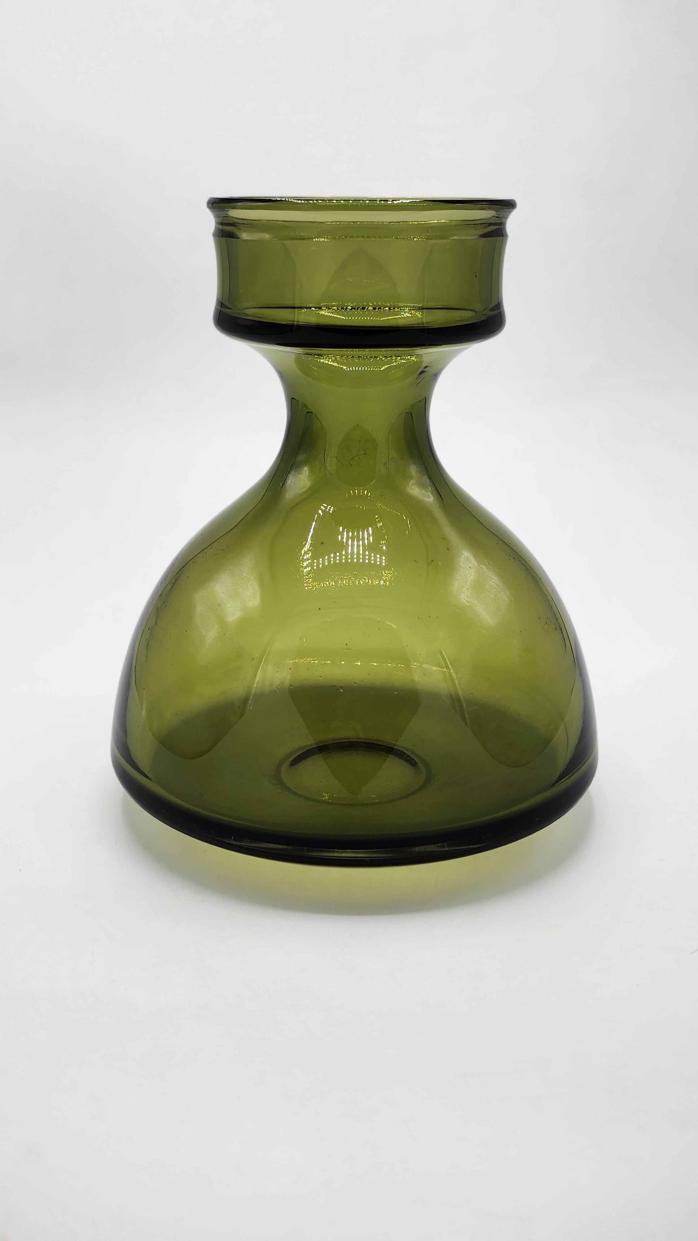 Jarrón de cristal finlandés Tapio Wirkkala siglo XX en venta