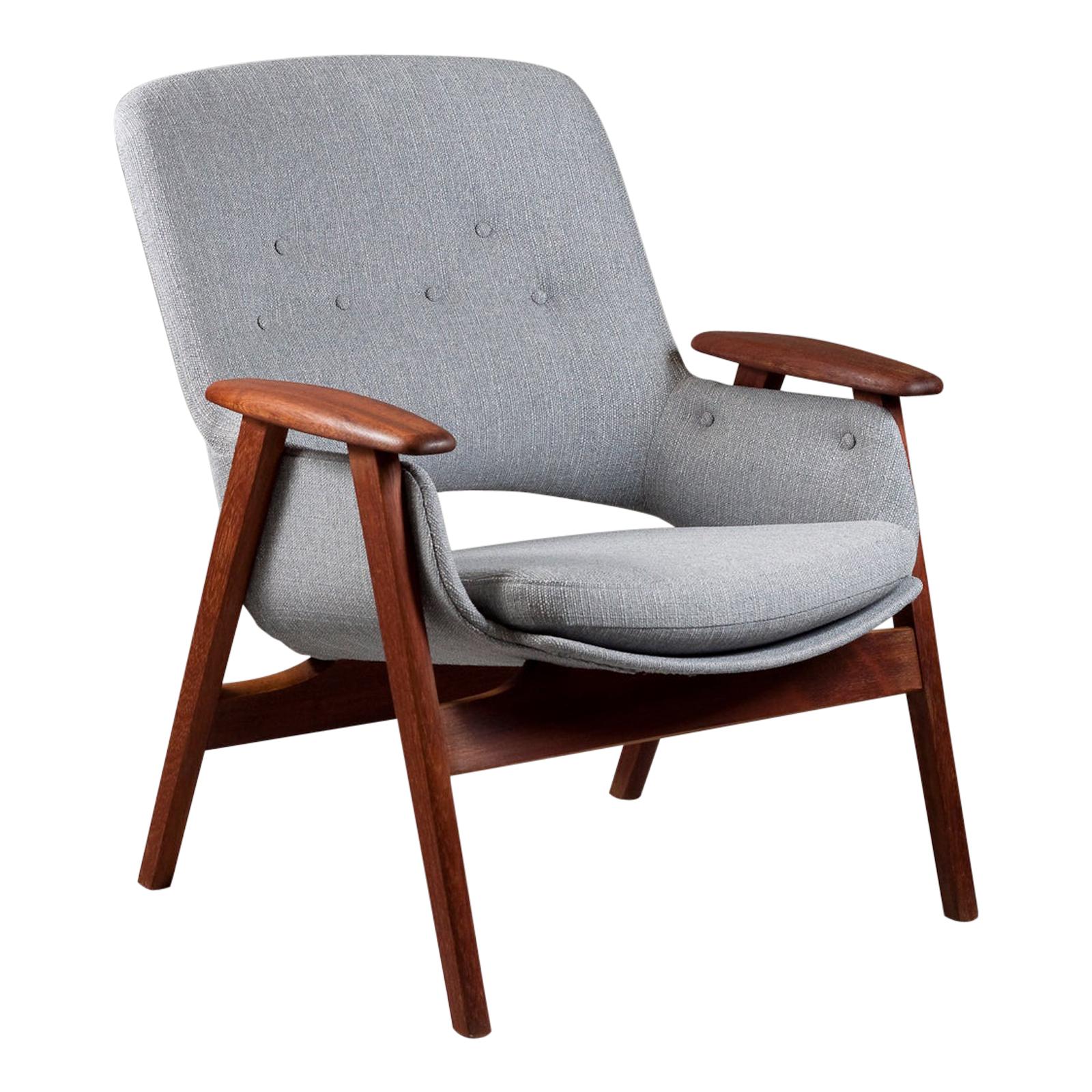 Finnish Teak Wood Mid-Century Modern Armchair by Olof Ottelin for Stockmann Oy For Sale