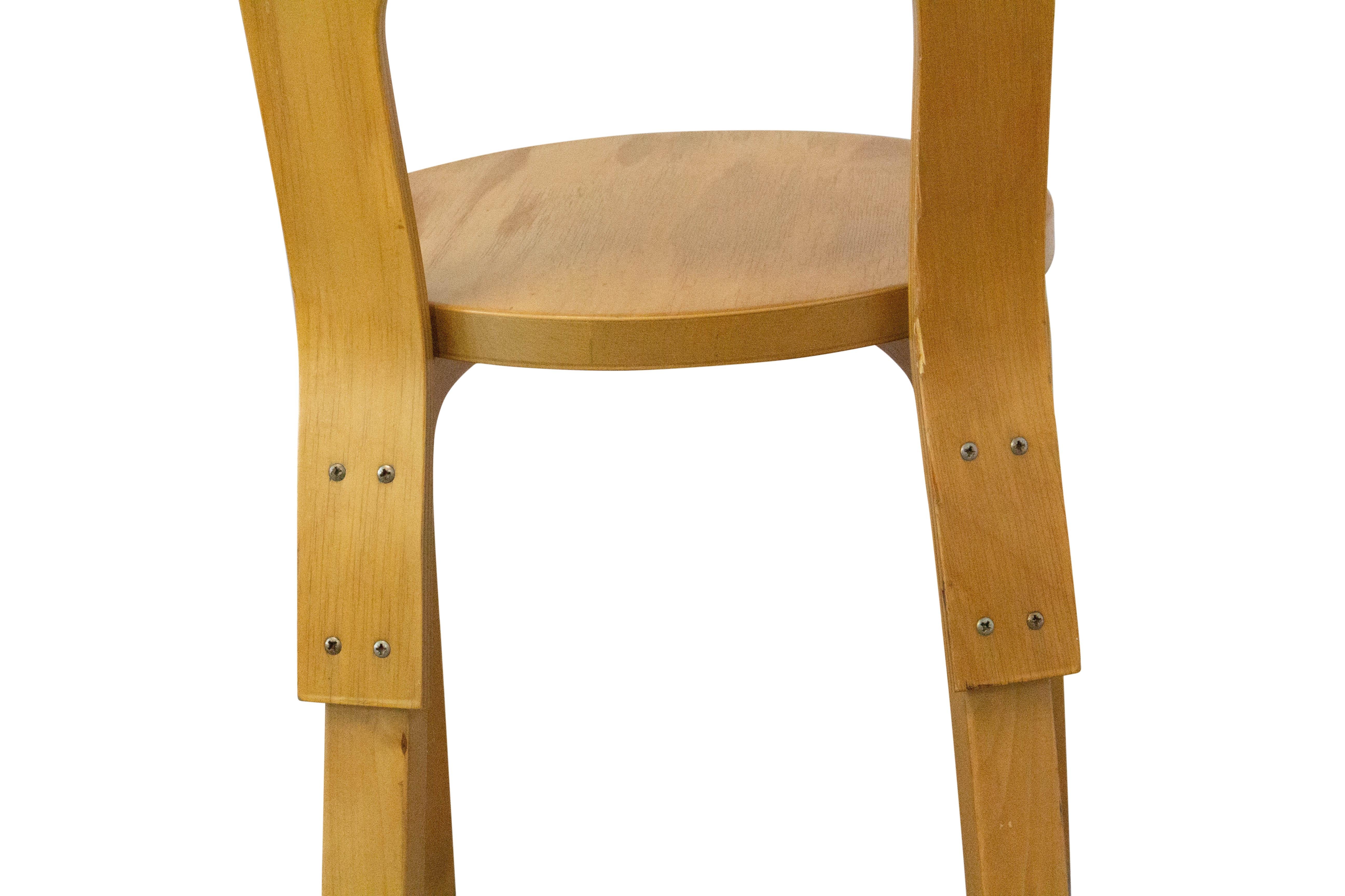 Finnish Vintage Wood Chair Alvar Aalto Model 66, circa 1930 For Sale 1