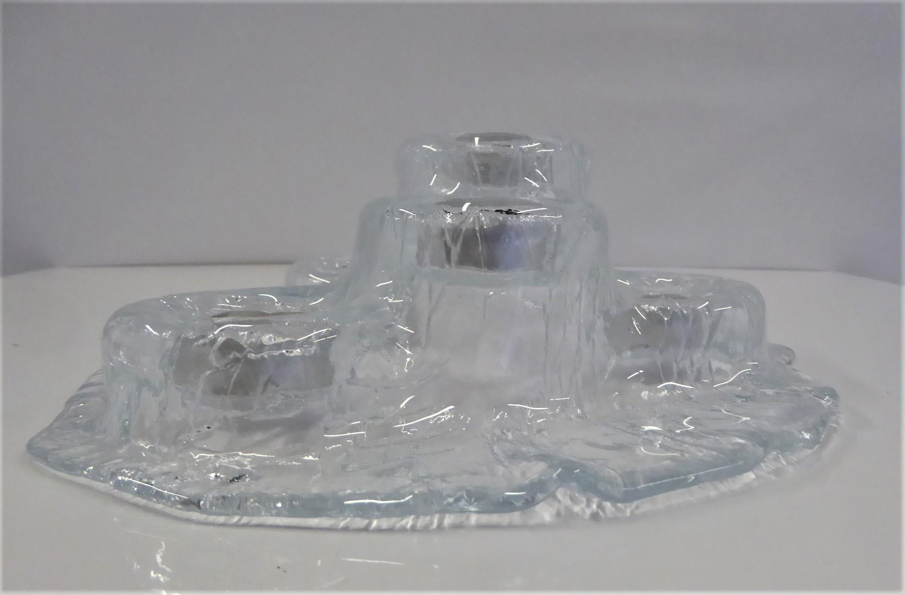 Scandinavian Modern Finnish Volcano 6-Light Candleholder by Pertti Kallioinen for Meri Lassi, 1980s