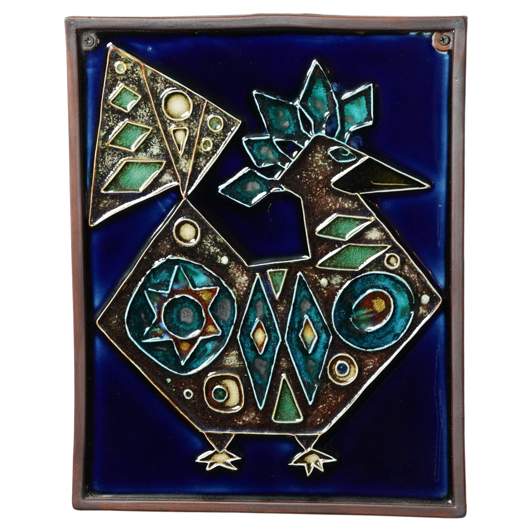 Finnische Wandfliesen „Peacock“ von Annikki Hovisaari für Arabia Finnland, 1960er Jahre