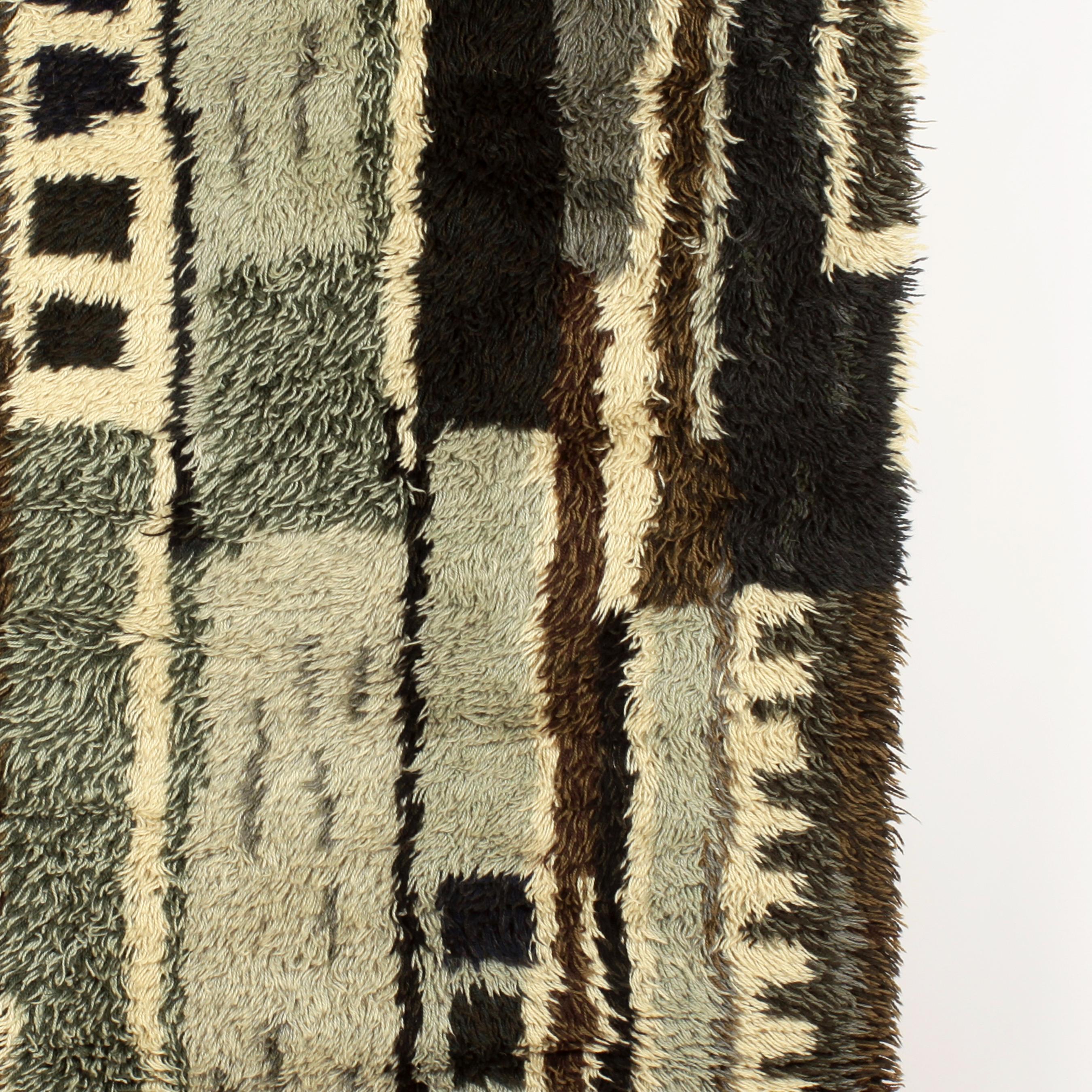 Finnish Wool Rya Rug 1960's In Good Condition In Saint  Ouen, FR