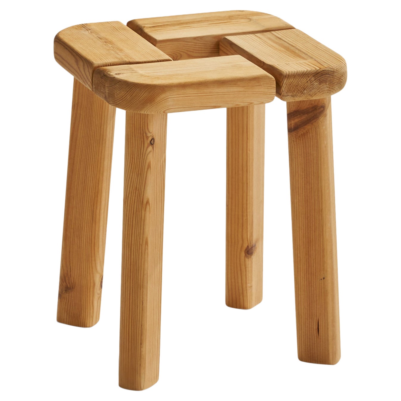 Finnischer Hocker, Kiefernholz, Finnland, 1970er Jahre im Angebot
