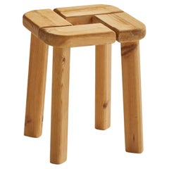 Tabouret finlandais Finnsauna, pin, années 1970