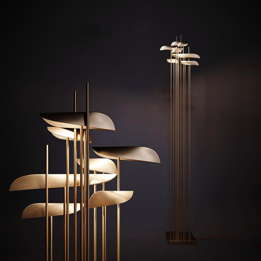 Contemporary Fins Floor Lamp For Sale