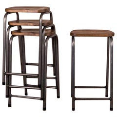 Vintage Finsbury Metal Lab Stool Range, 20th Century