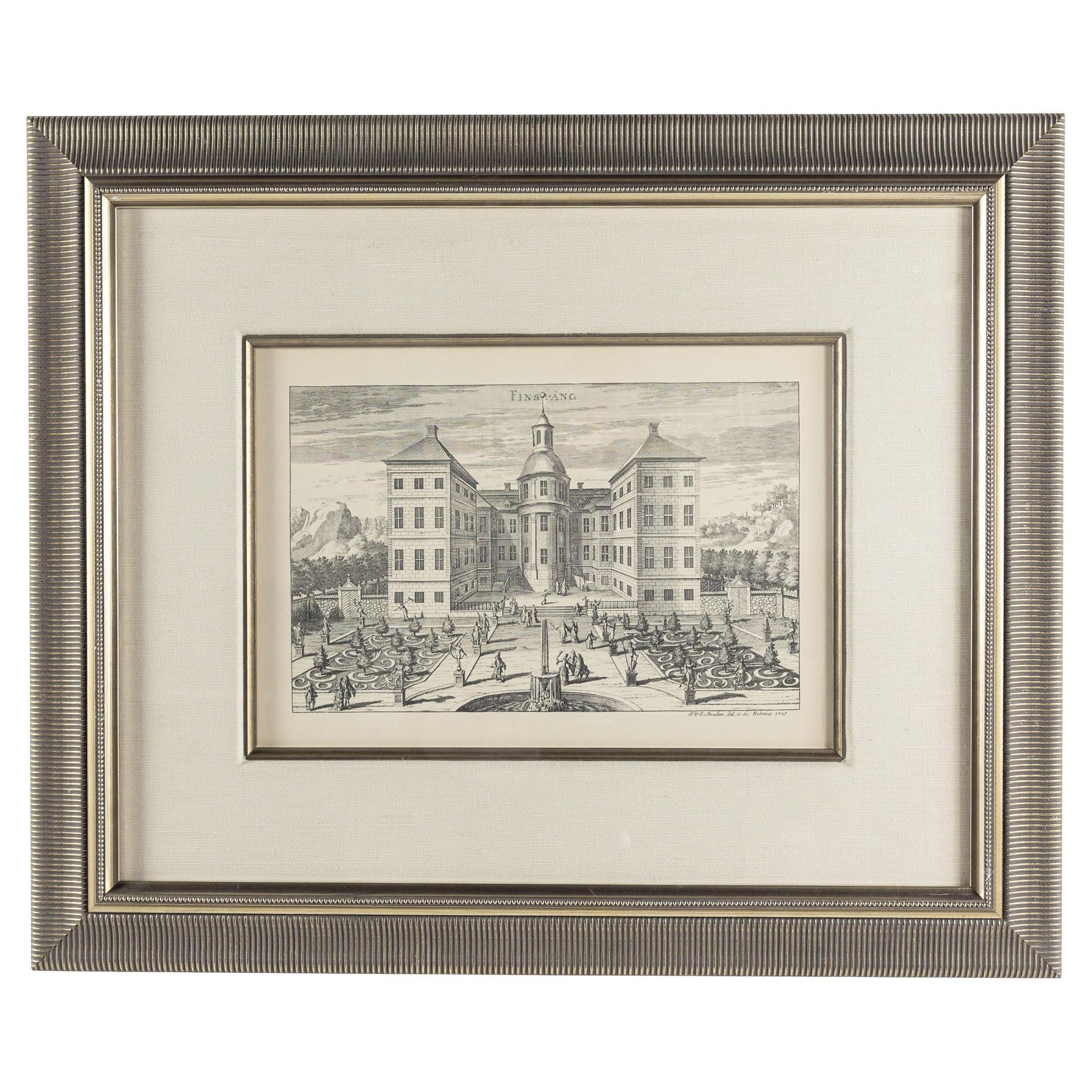 FinSpang Architectural Black and White Print For Sale
