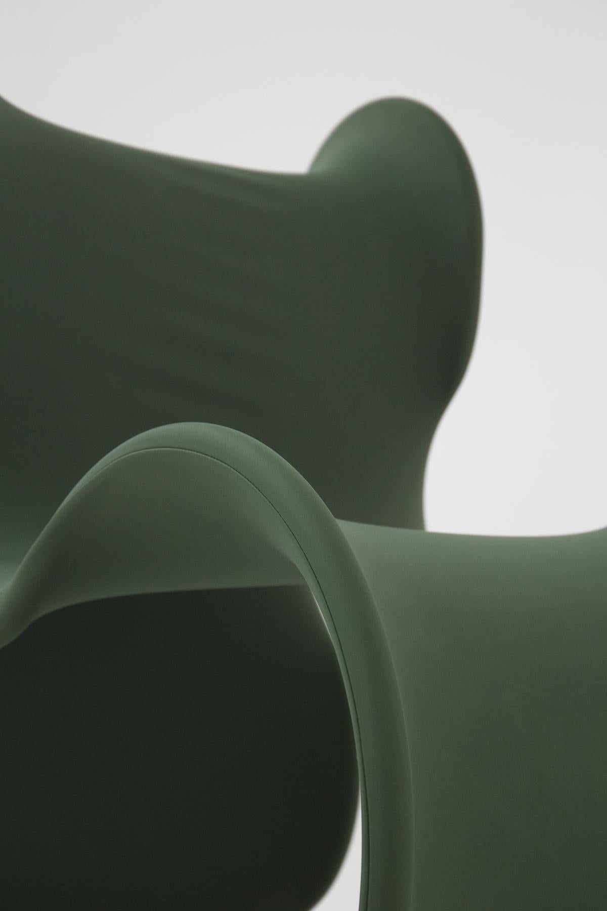 Fiocco Armchair in Dark Green by Gianni Pareschi for Busnelli In Good Condition For Sale In Milano, IT