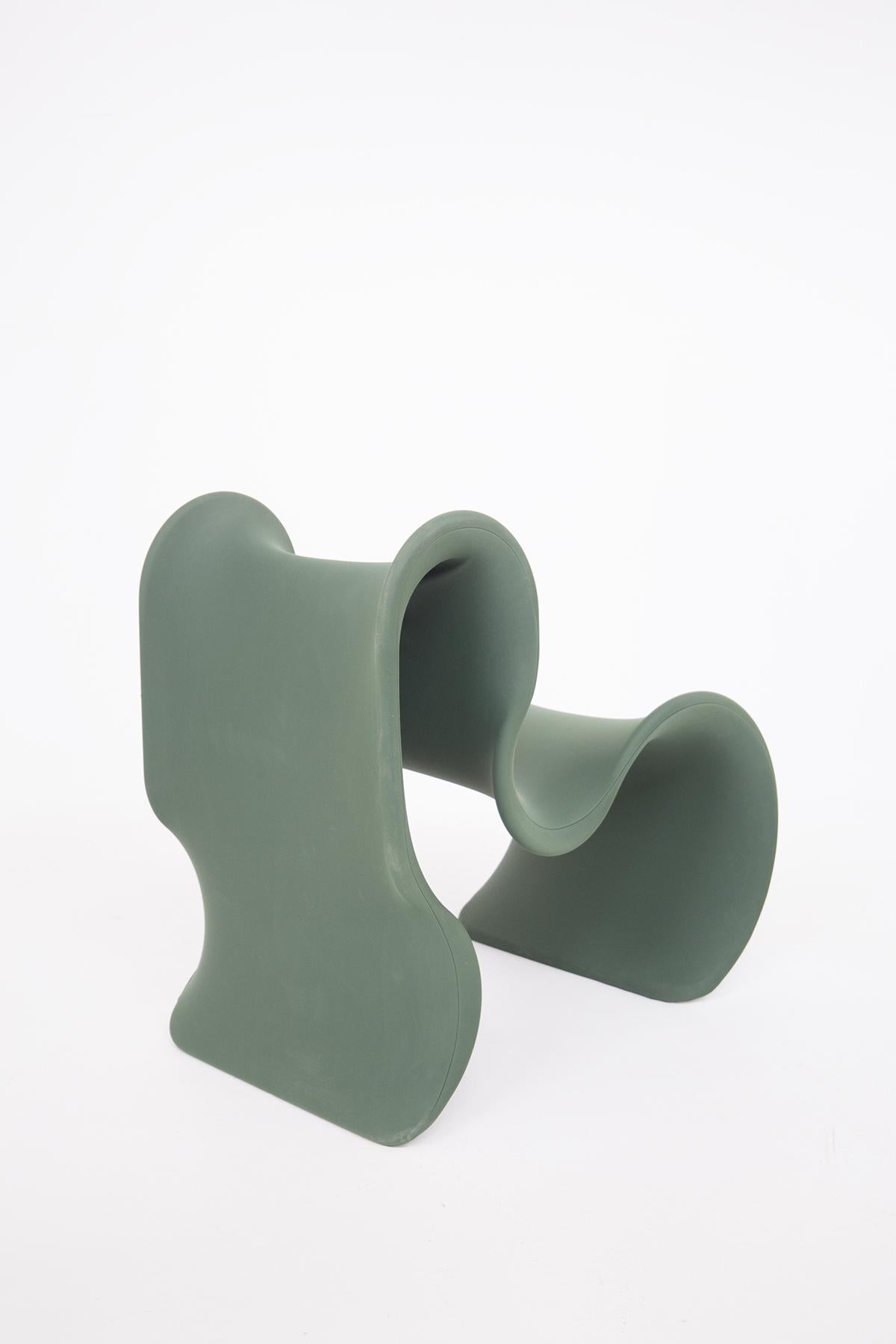 Fabric Fiocco Armchair in Dark Green by Gianni Pareschi for Busnelli For Sale