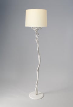 "Fioli" Tree Branch Floor Lamp in White Plaster - Organic, Modern