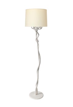 "Fioli" Tree Branch Floor Lamp in White Plaster - Organic, Modern
