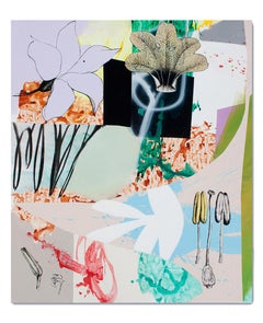 Aerial Botanical, Contemporary, Abstract, Floral Painting