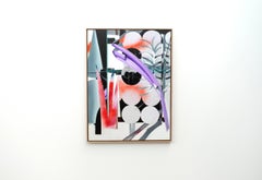 Clair de Lune - contemporary, abstract, floral, still-life, acrylic on canvas