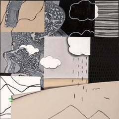 Wolkenbuch –  Erzählung, abstrakte Landschaft, Acryl auf Leinwand