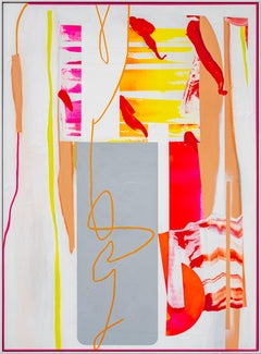 Fluorescent Françoise - bright, vivid, contemporary, abstract, acrylic on canvas