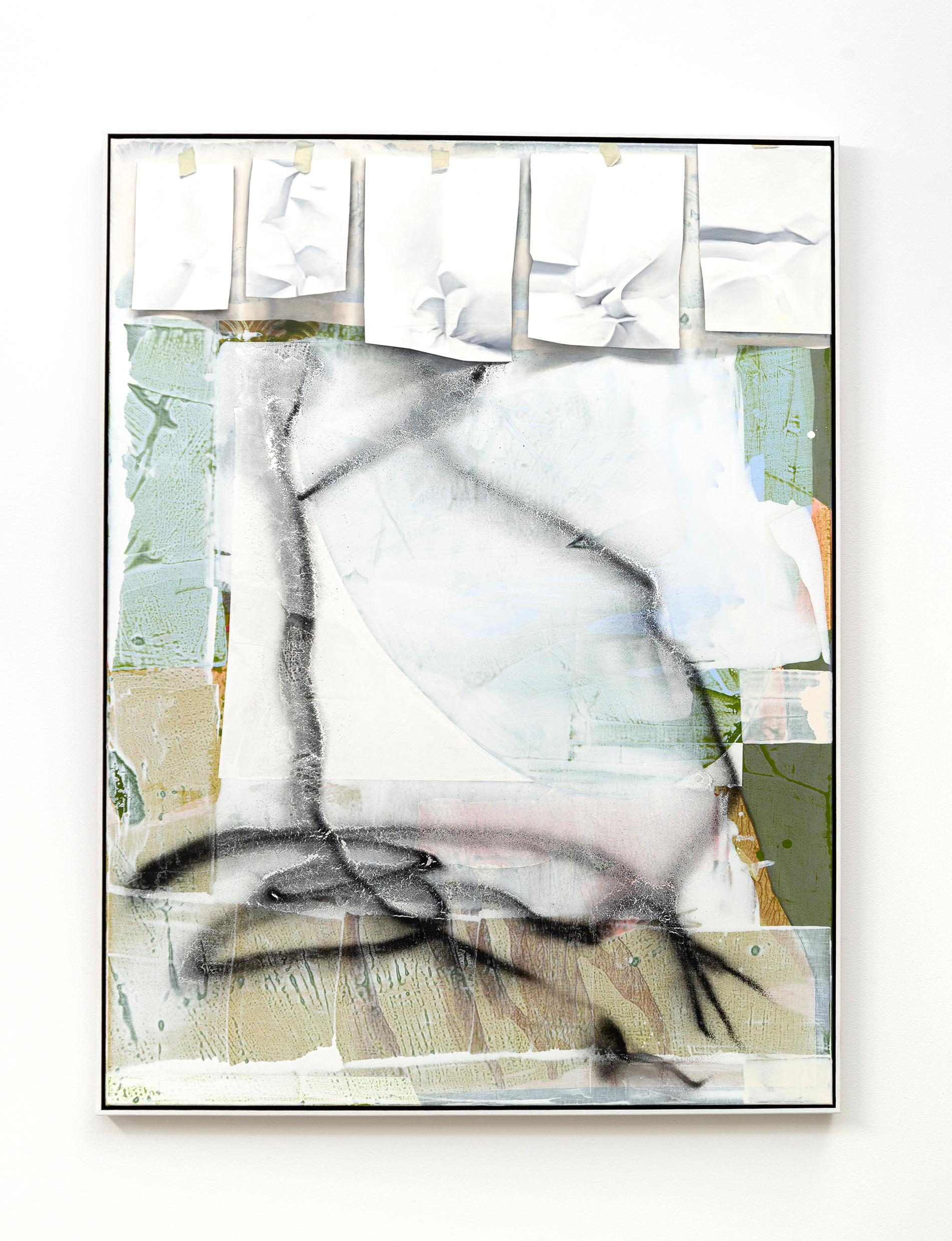 High Five - contemporaneo, astratto, acrilico su tela - Painting Astratto di Fiona Ackerman