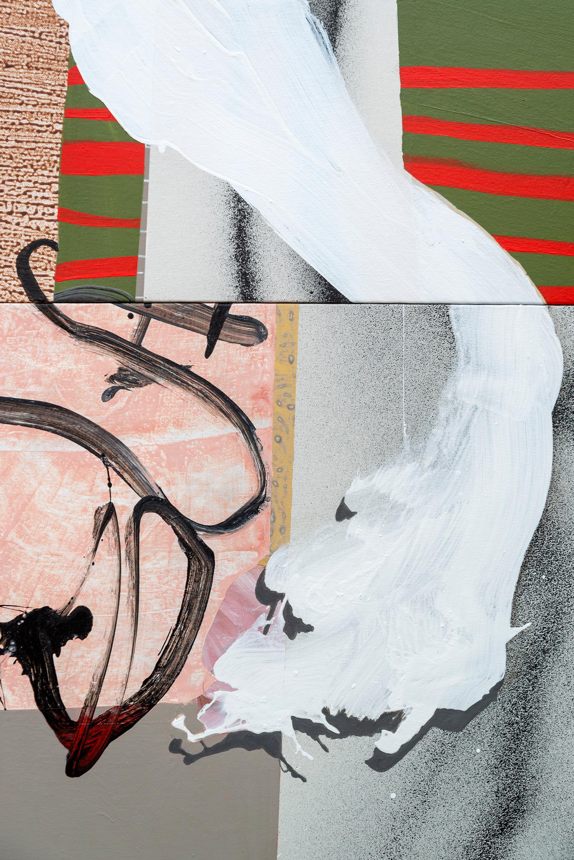 Moonlight - contemporaneo, gestuale, astratto, acrilico su tela - Painting Astratto di Fiona Ackerman