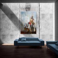 Out Far and in Deep - grande, emotivo, figurativo abstracto, óleo, acrílico, lienzo