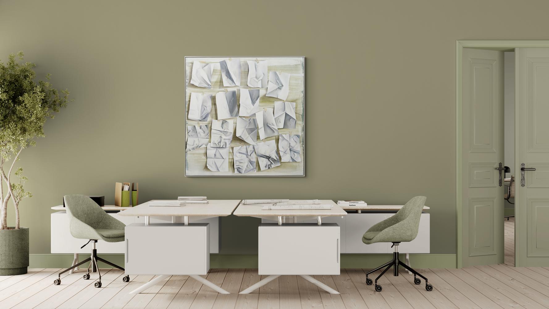 Paper Trail - contemporaneo, astratto figurativo, acrilico su tela in vendita 7