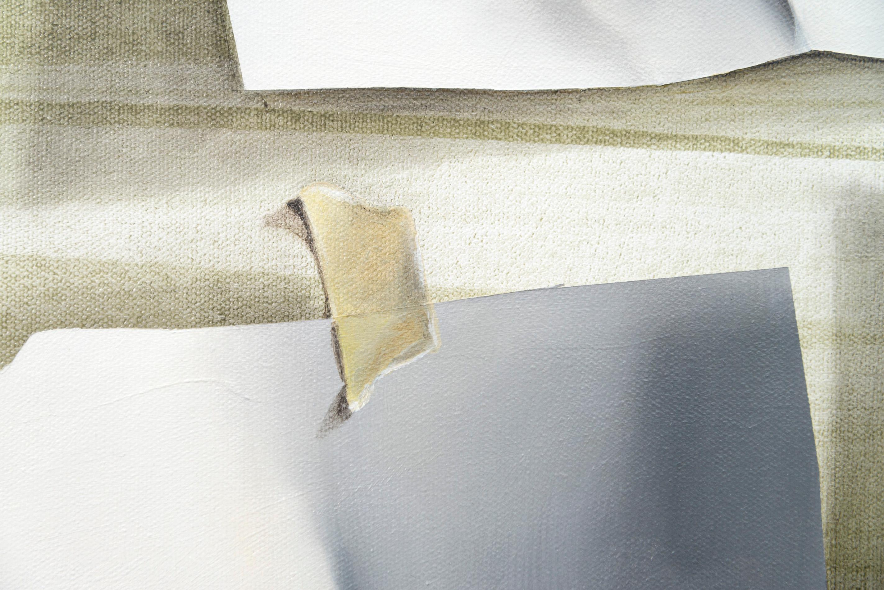 Paper Trail - contemporaneo, astratto figurativo, acrilico su tela in vendita 1