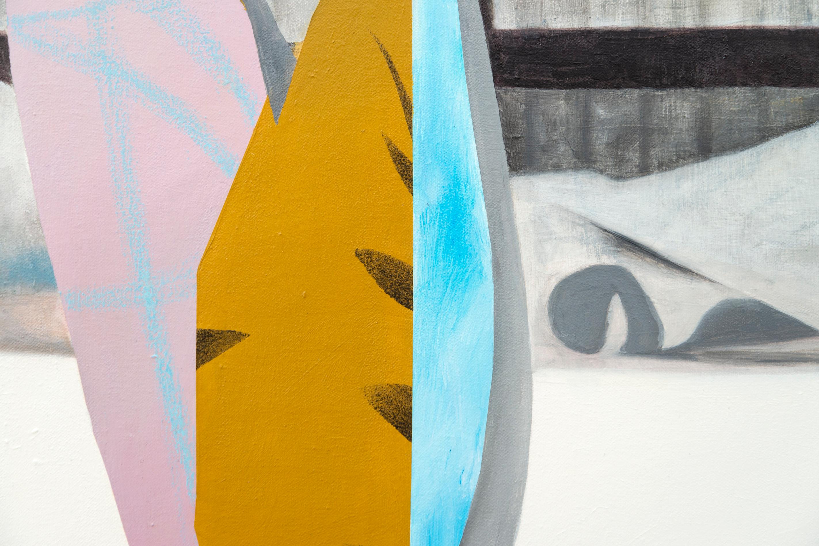 Studio Garden - contemporáneo, abstracto, floral, bodegón, acrílico sobre lienzo - Painting Contemporáneo de Fiona Ackerman