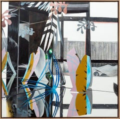 Studio Garden - contemporaneo, astratto, floreale, natura morta, acrilico su tela