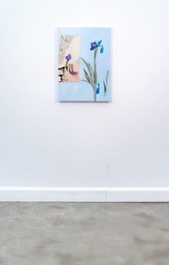 The Tower - lively, narrative, overlapping botanicals, acrylic, oil on canvas