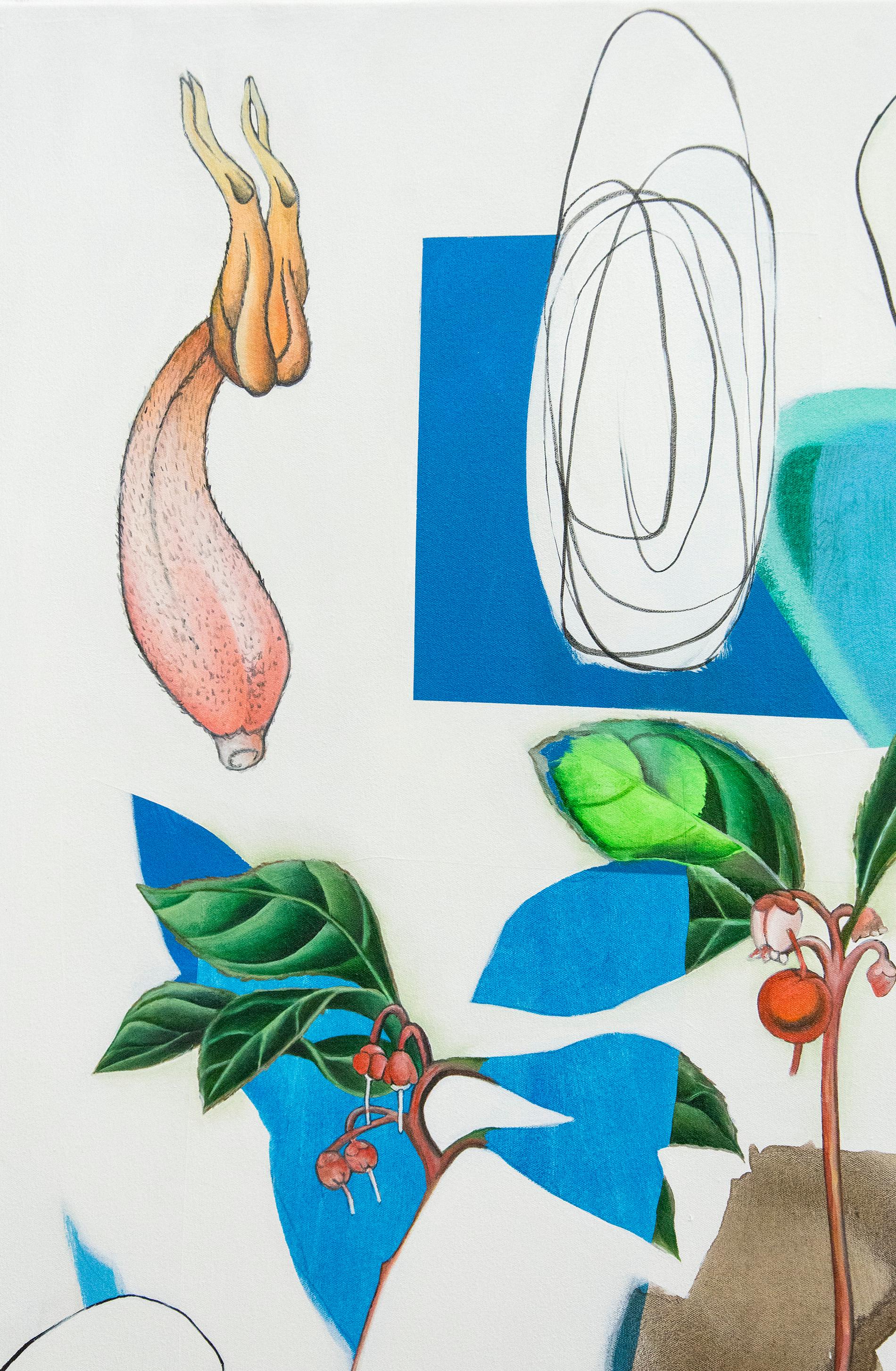 Trientalis - Inspiré par des récits et des dessins botaniques de femmes naturelles - Contemporain Painting par Fiona Ackerman