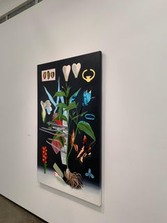 Under Garden, Contemporary, Abstract, Floral, Collage, Painting