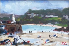 Fiona Carver, Summer in St Ives, Original Painting, Cornwall Art, Affordable Art