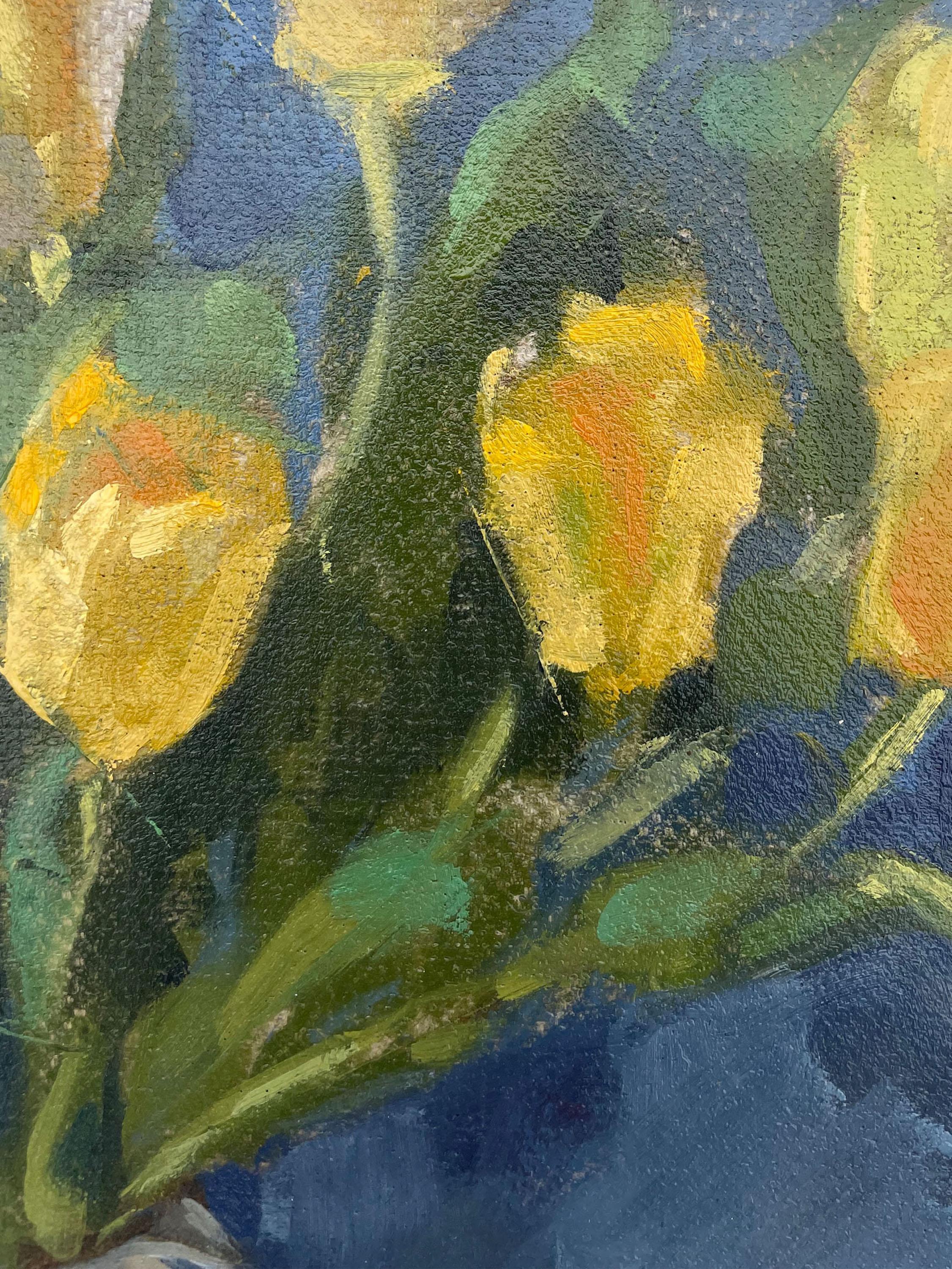 Fiona Carver, Tulipanes y limones, Pintura original de bodegón, Arte de estilo clásico en venta 6
