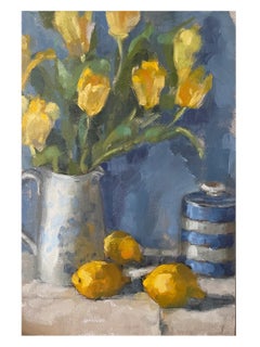 Fiona Carver, Tulipani e limoni, Natura morta originale, Arte classica