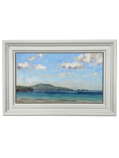 Summer Day at Whitesands Bay by Fiona Carver, Seascape, Coastal Art 