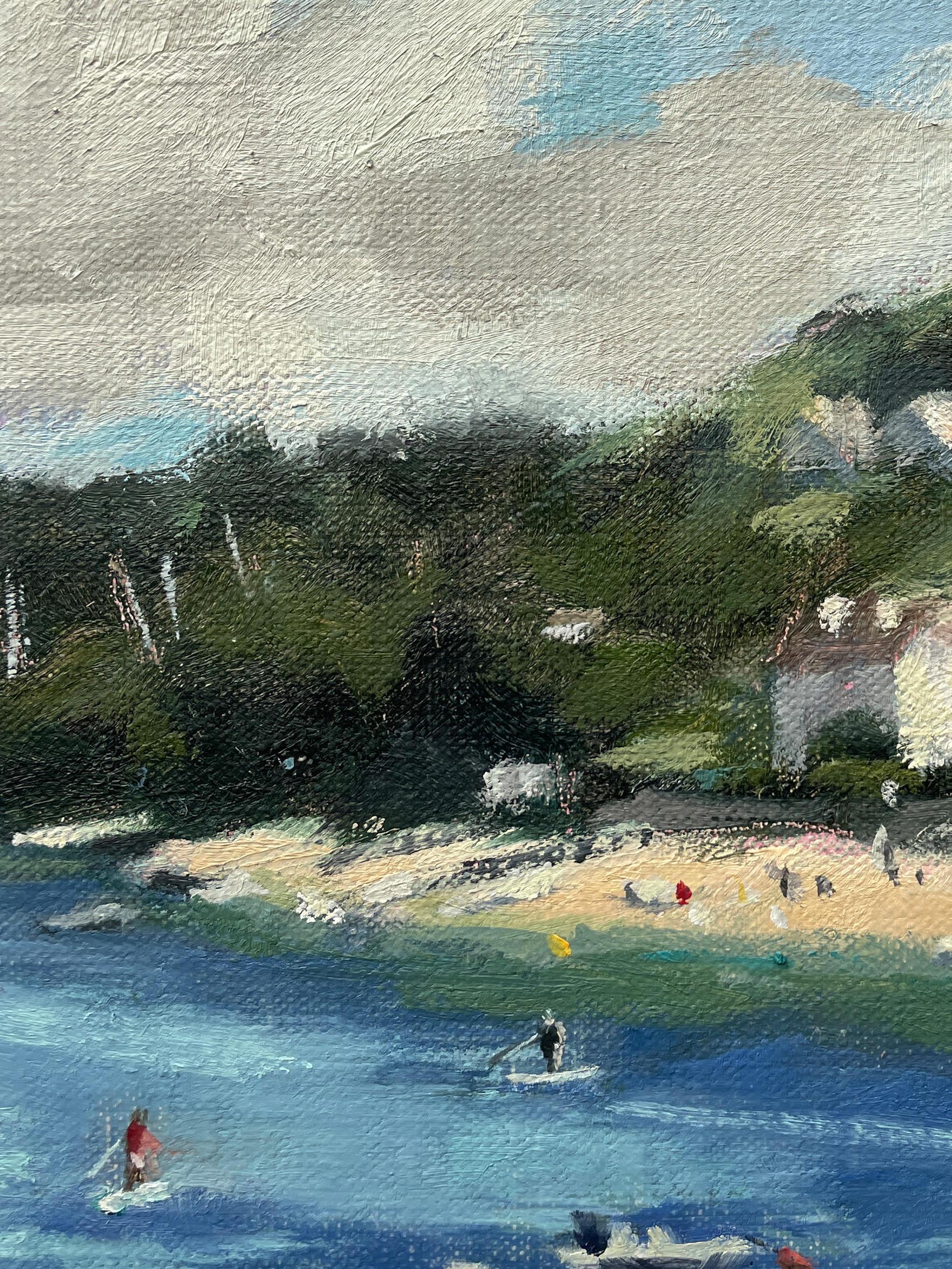 Summer in Salcombe, Original painting, Framed oil painting, Seascape, Coastal For Sale 1