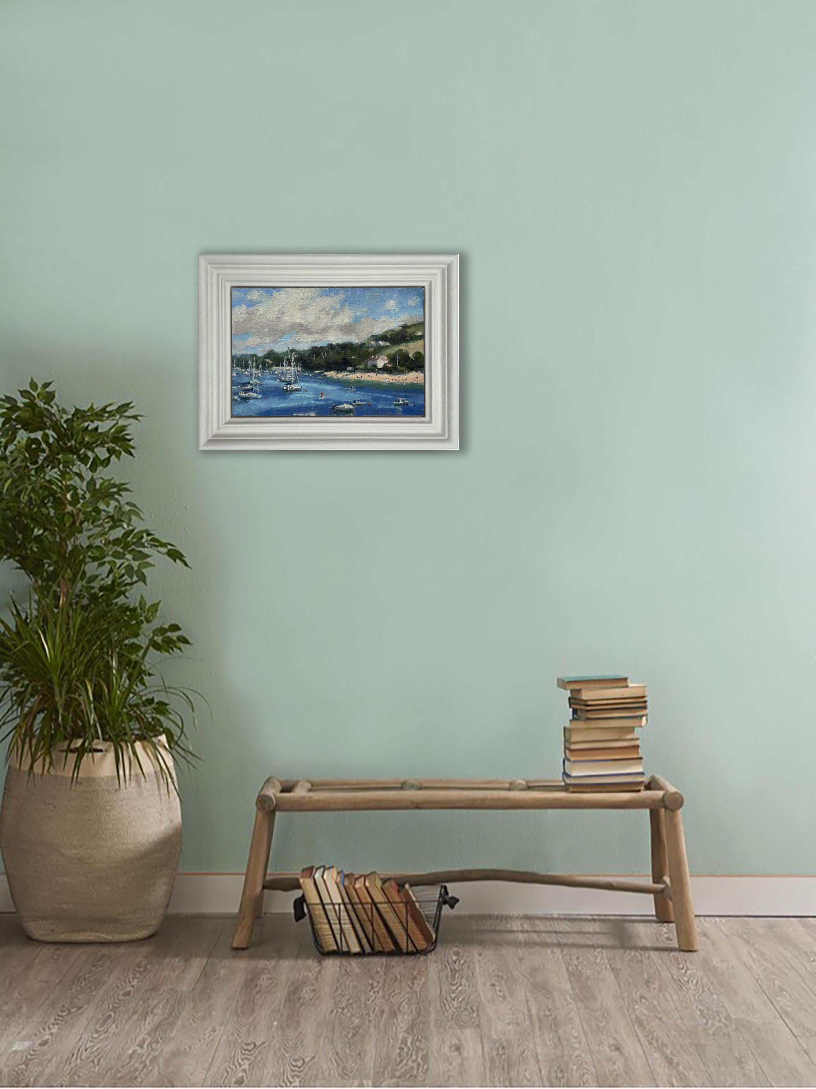 Summer in Salcombe, Original painting, Framed oil painting, Seascape, Coastal 2