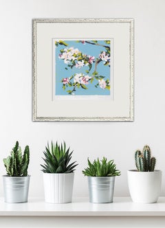 Apple Blossom with Linocut, Print by Fiona Carver