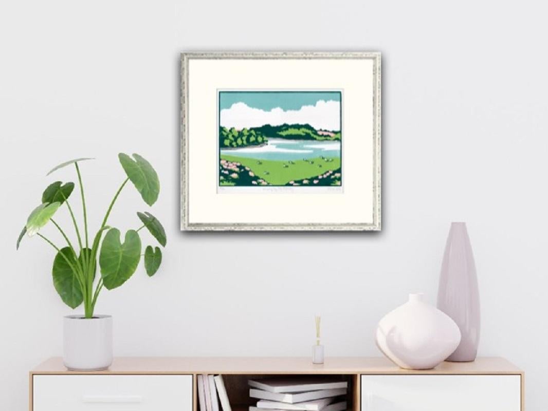 Grazing by the Estuary, Print by Fiona Carver For Sale 1
