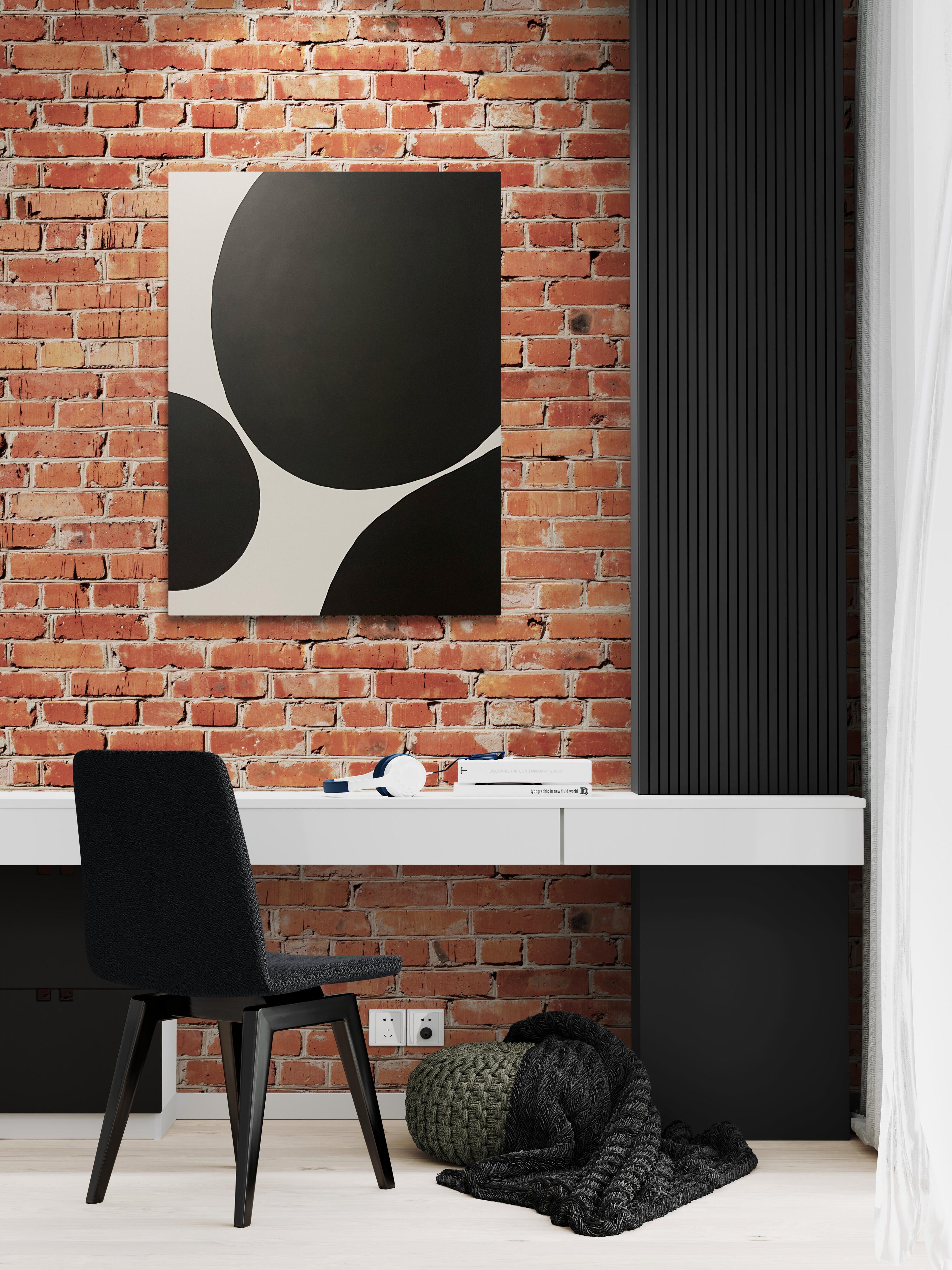 Being My Other Self - original abstract minimalist painting - contemporary Art - Painting by Fiona Debell