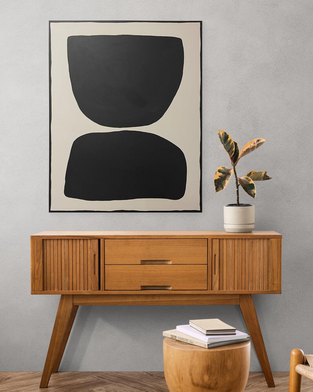 Utter Impudence-original abstract minimalist painting-contemporary Art - Abstract Painting by Fiona Debell