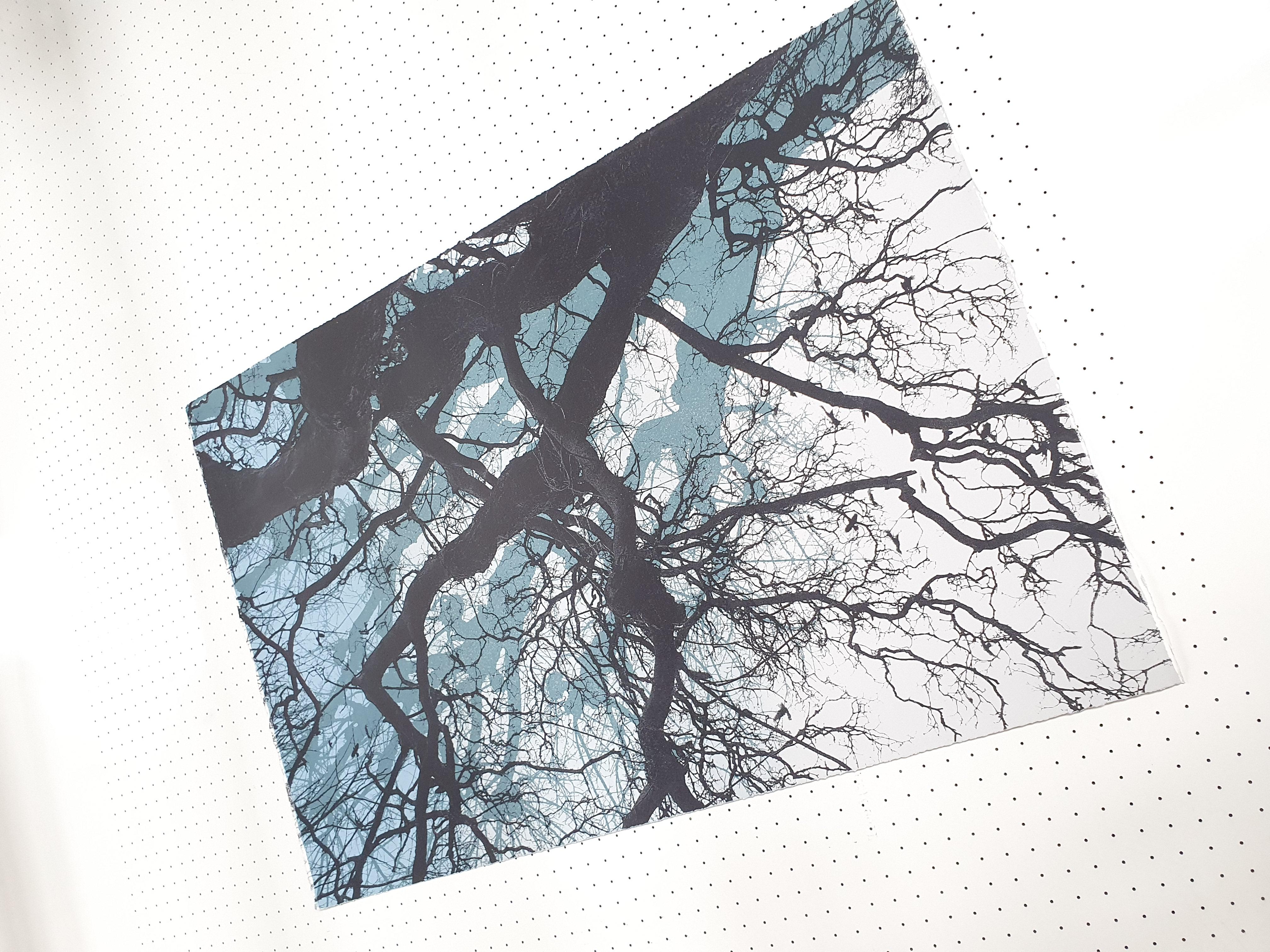 Ramas azules, Impresión en edición limitada, Paisaje, Árbol, Arte de la naturaleza - Print Contemporáneo de Fiona Hamilton 