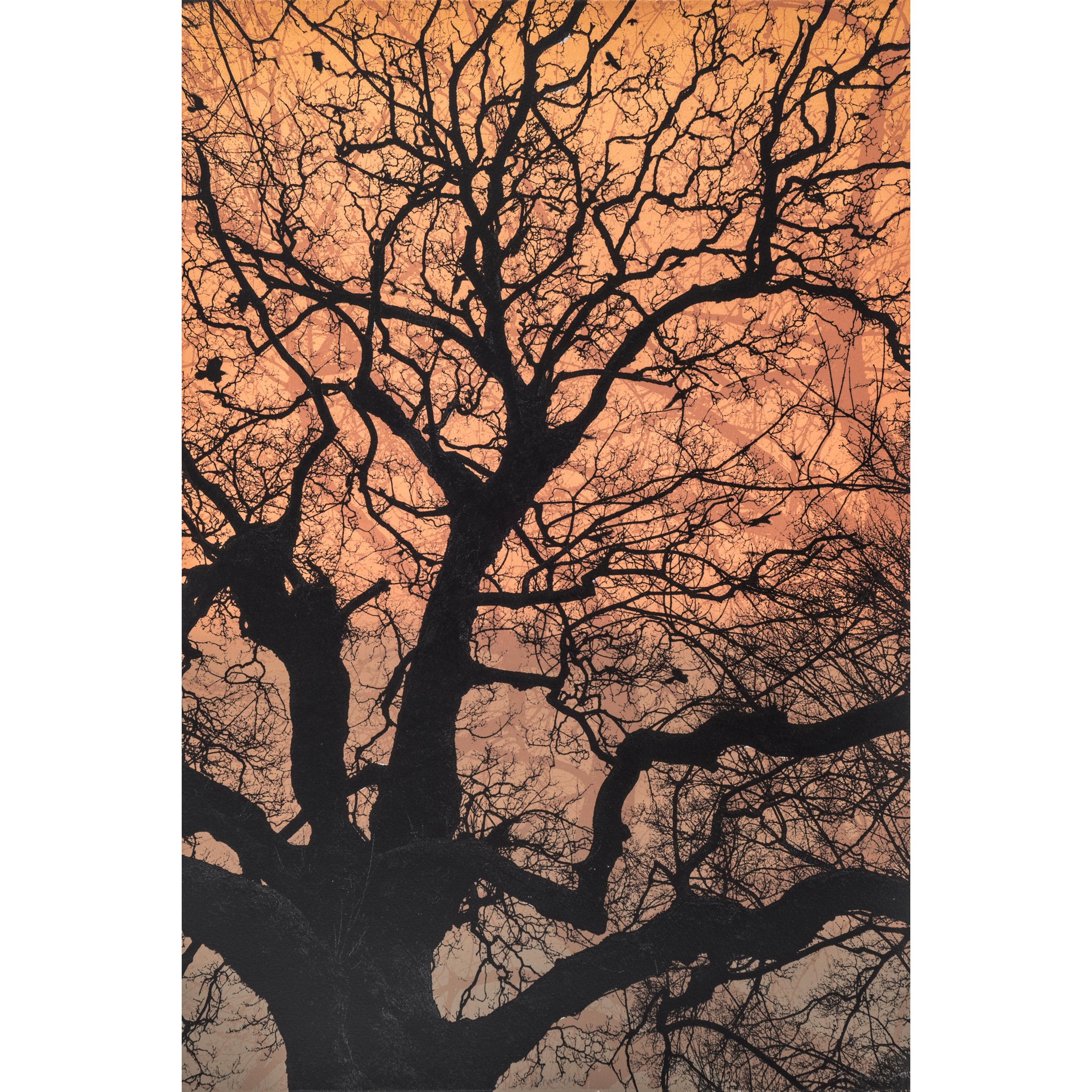 Ramas de oro, Impresión en edición limitada, Paisaje, Árbol, Arte de la naturaleza