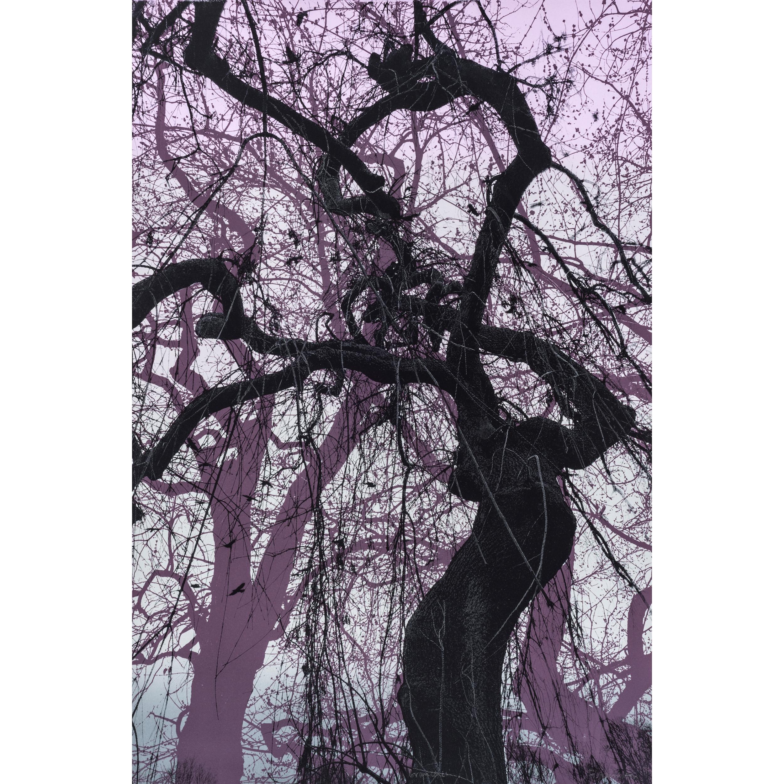 Ramas moradas, Impresión en edición limitada, Paisaje, Árbol, Arte de la naturaleza - Print de Fiona Hamilton 