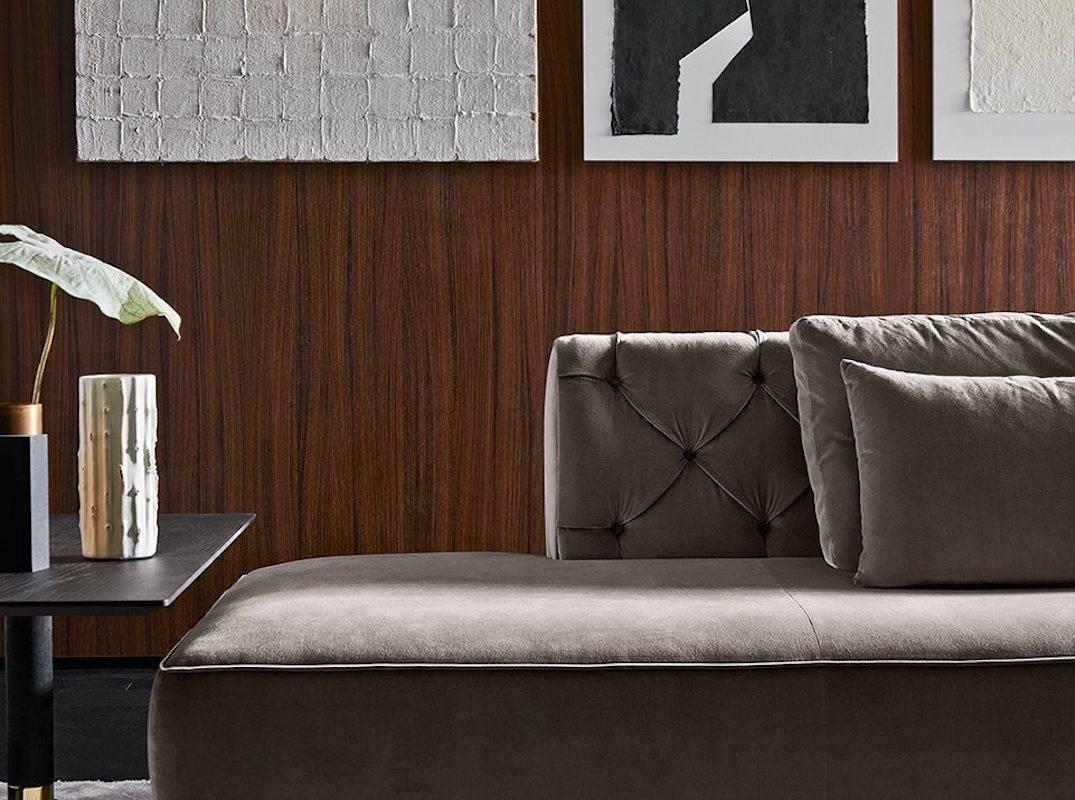 Modern Fiona Modular Sofa by Massimo Castagna in Fabric or Leather/Gallotti and Radice For Sale