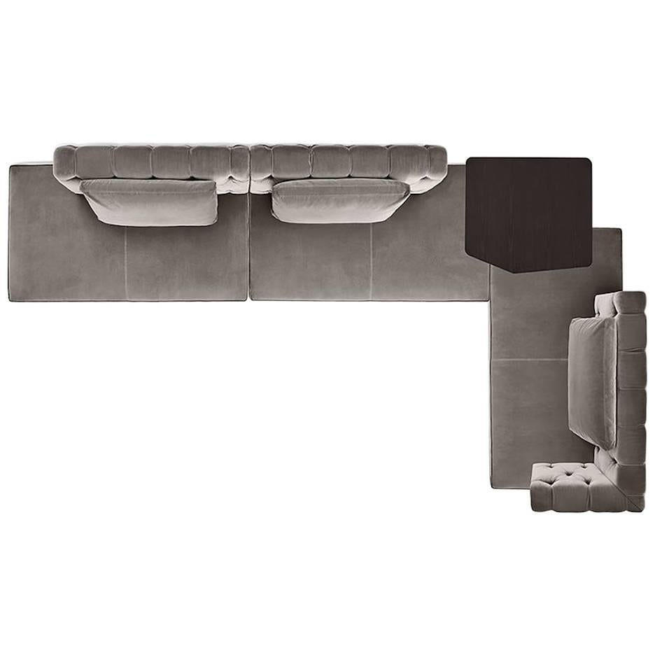 Fiona Modular Sofa by Massimo Castagna in Fabric or Leather/Gallotti and Radice For Sale