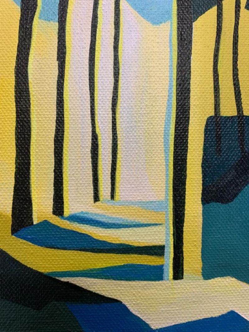 Atardecer 1, Pintura original de paisaje, pintura impresionista - Painting de Fiona Pearce