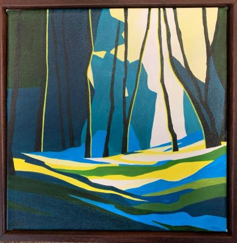 Fiona Pearce Landscape Painting - Dusk 3, Original landscape painting, impressionistic painting 