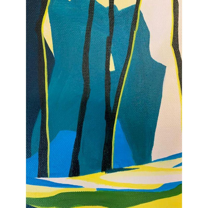 Abenddämmerung 3, Originalgemälde, Landschaft, Wald, Bäume, Natur  (Abstrakt), Painting, von Fiona Pearce