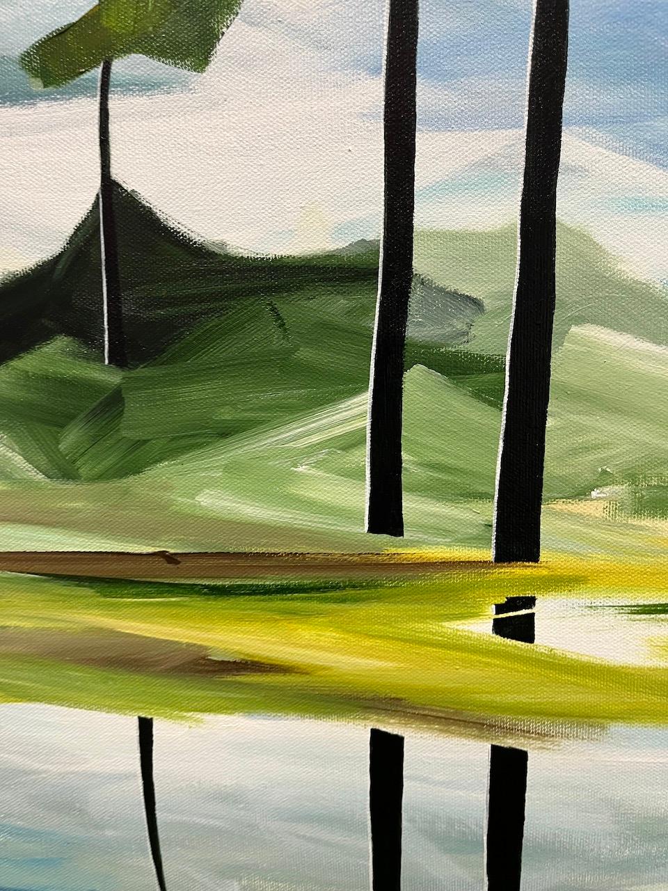On Reflection, original painting, landscape, woods, trees, nature For Sale 3